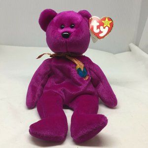 Ty Beanie Baby Millennium Bear Plush Stuffed Animal Retired W Tag January 1 1999